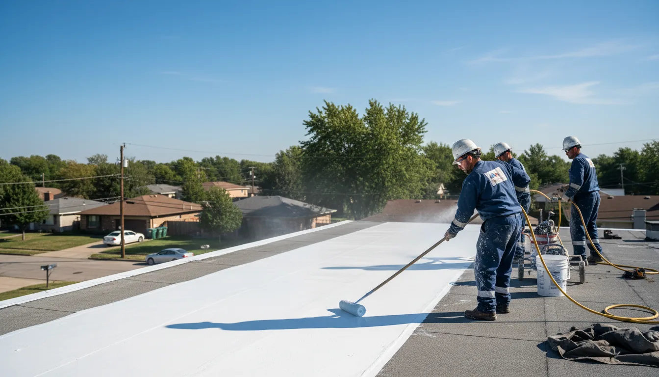 Commercial roof coating in Harrell, AR near me